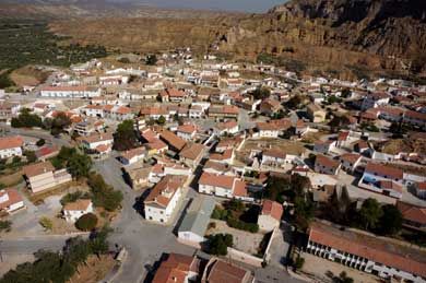 foto aerea del pueglo de gorafe en granada